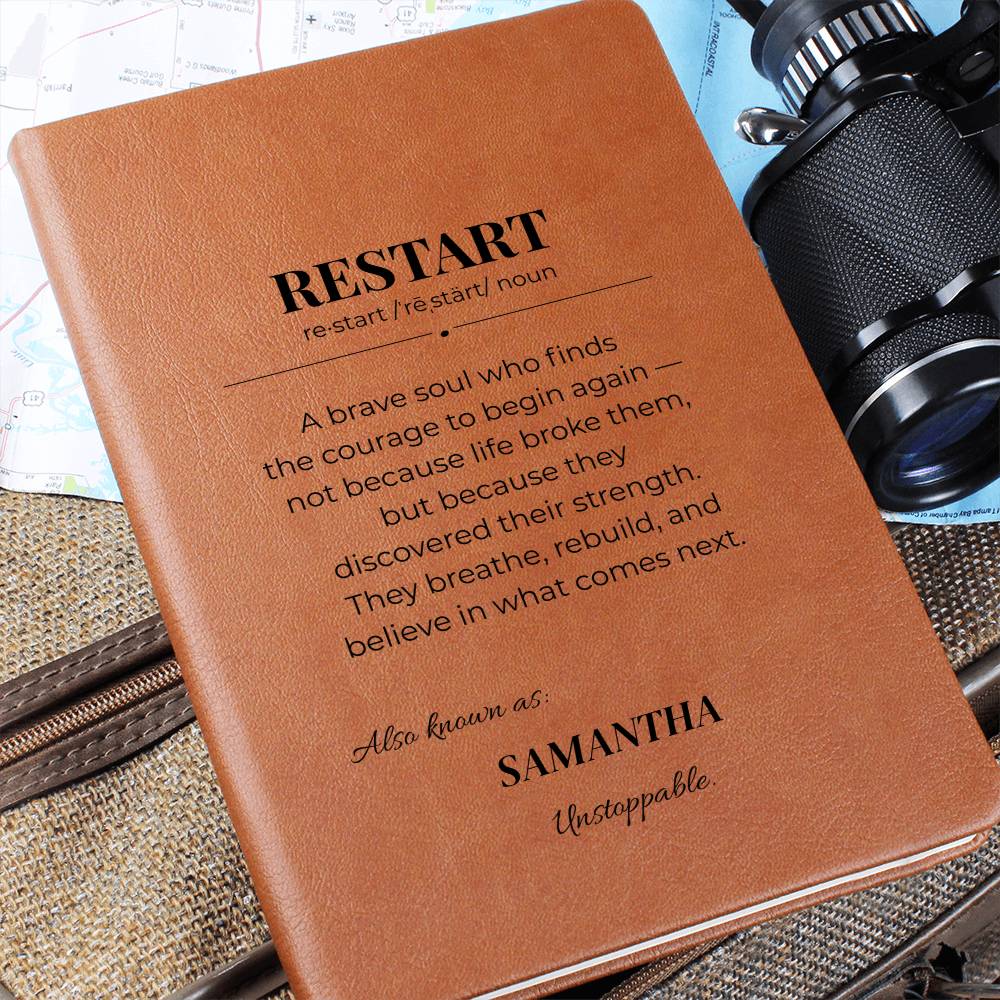 RESTART Journal: The Ultimate Gift for New Beginnings, Career Changes, and Self-Improvement, Personalize, Customize Name