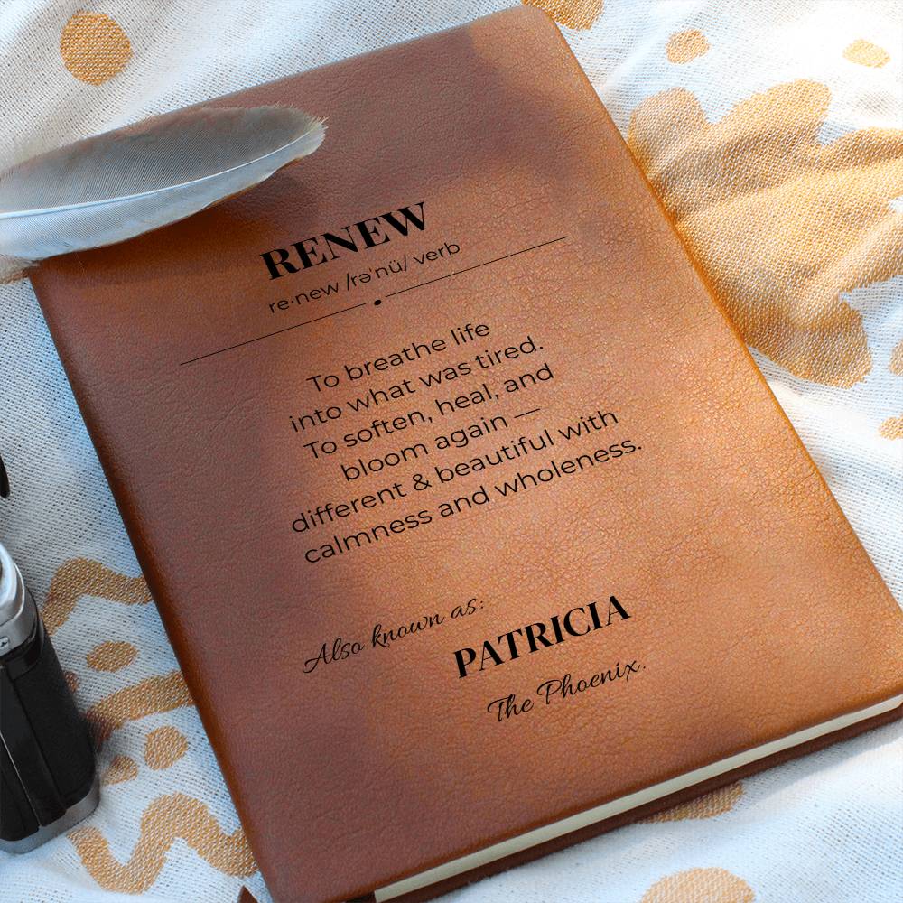 RENEW Self-Care Journal – Guided Daily Reflection for Positivity & Fresh Starts, Personalize, Custom Name