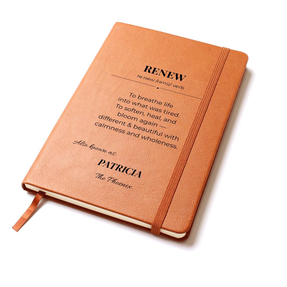 RENEW Self-Care Journal – Guided Daily Reflection for Positivity & Fresh Starts, Personalize, Custom Name