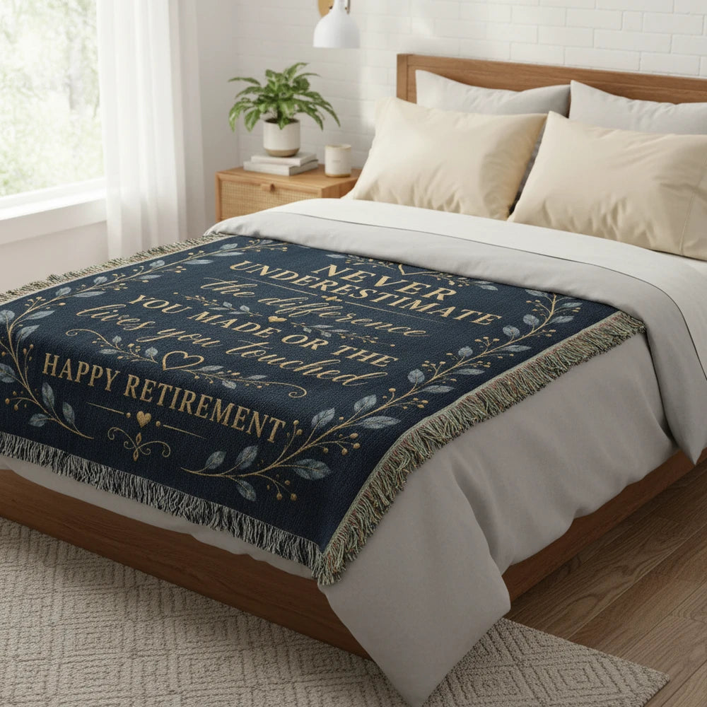 Retirement Keepsake Woven Blanket Gift