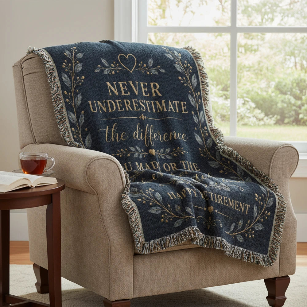 Retirement Keepsake Woven Blanket Gift