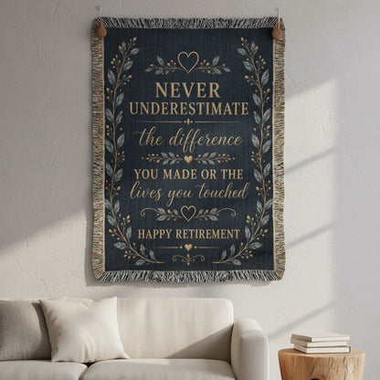 Retirement Keepsake Woven Blanket Gift