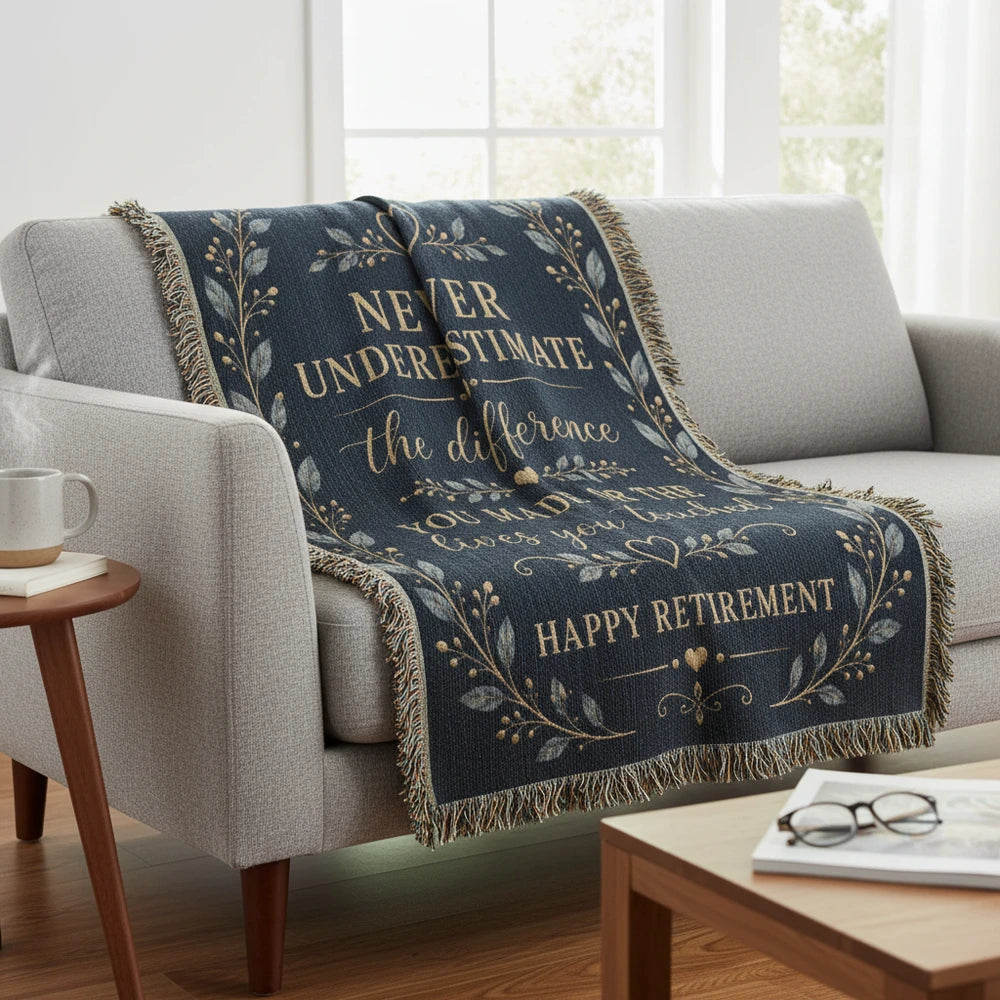 Retirement Keepsake Woven Blanket Gift