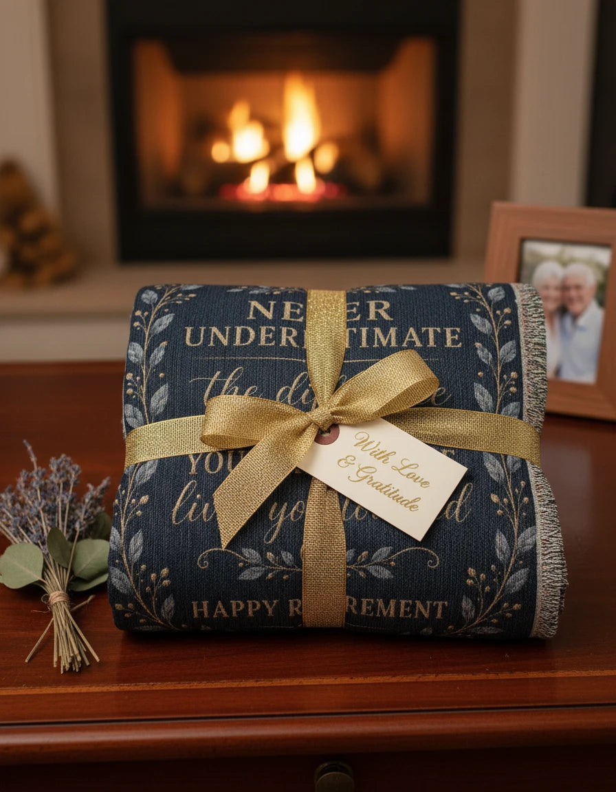 Retirement Keepsake Woven Blanket Gift