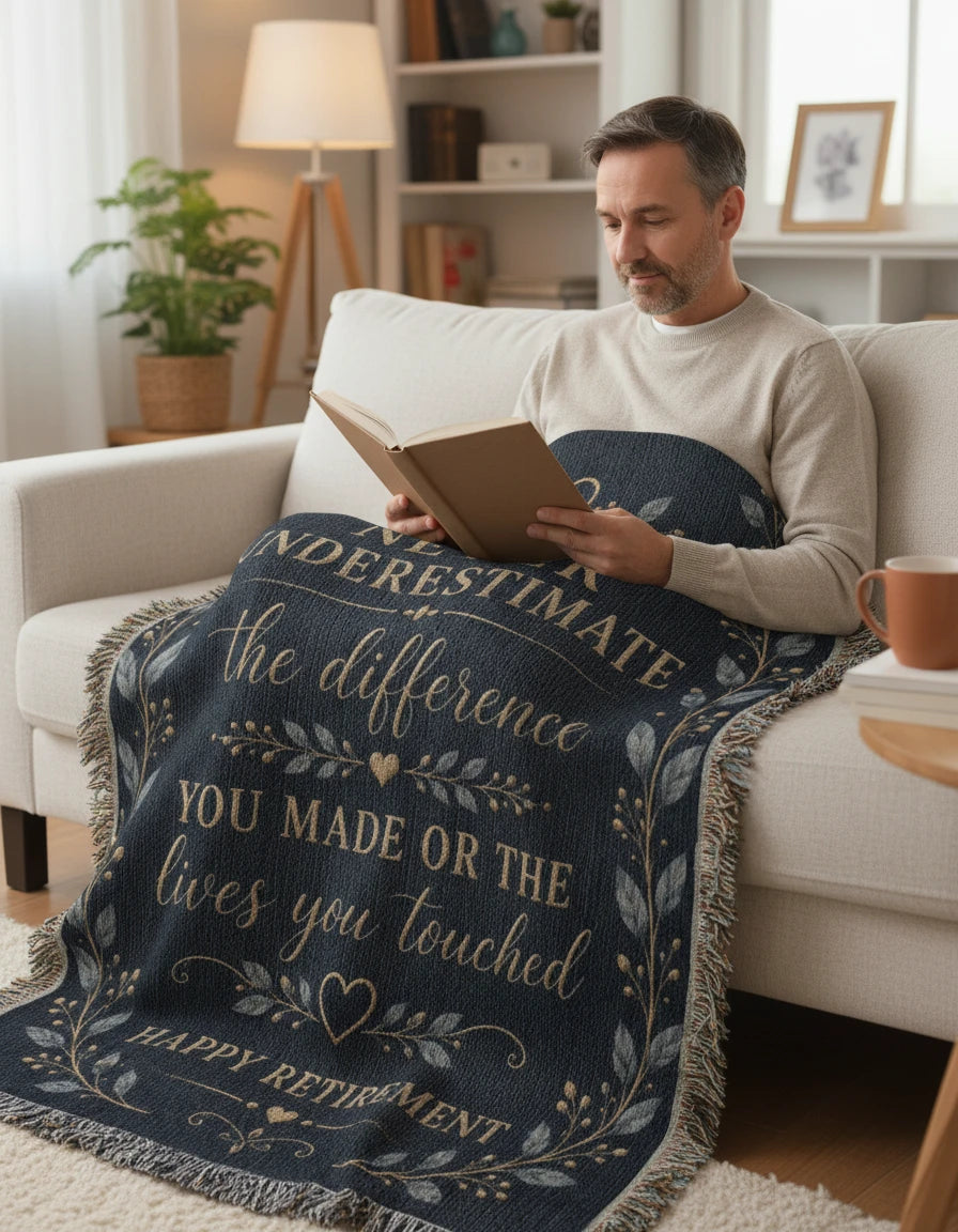 Retirement Keepsake Woven Blanket Gift