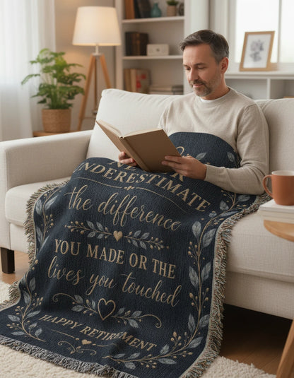 Retirement Keepsake Woven Blanket Gift