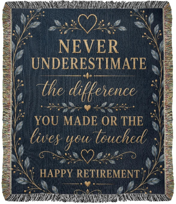 Retirement Keepsake Woven Blanket Gift