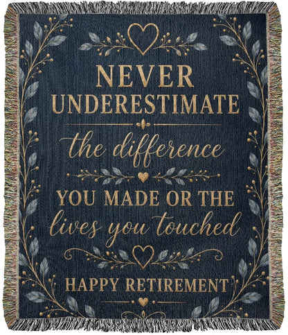 Retirement Keepsake Woven Blanket Gift