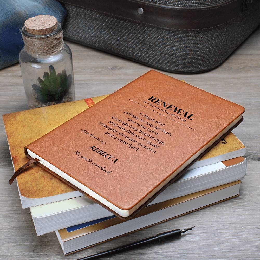 RENEWAL Guided Journal – The Perfect Gift for Fresh Starts, Growth & Positive Mindsets, Personalize, Customize Name