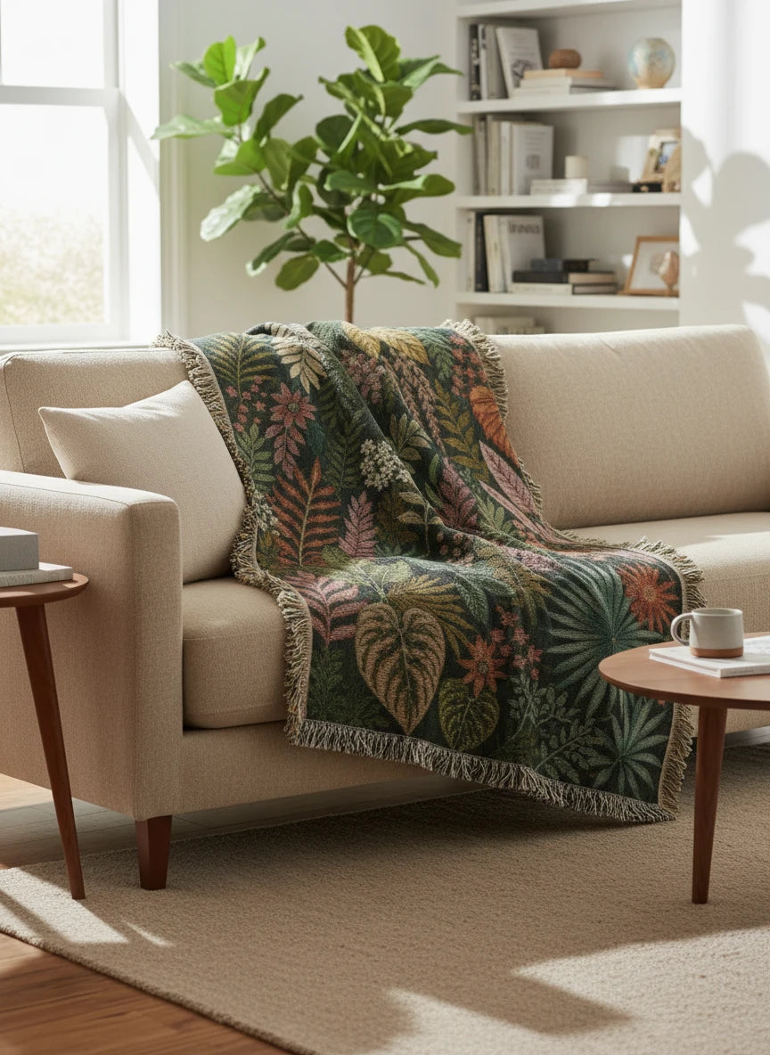 Botanical Garden Woven Blanket