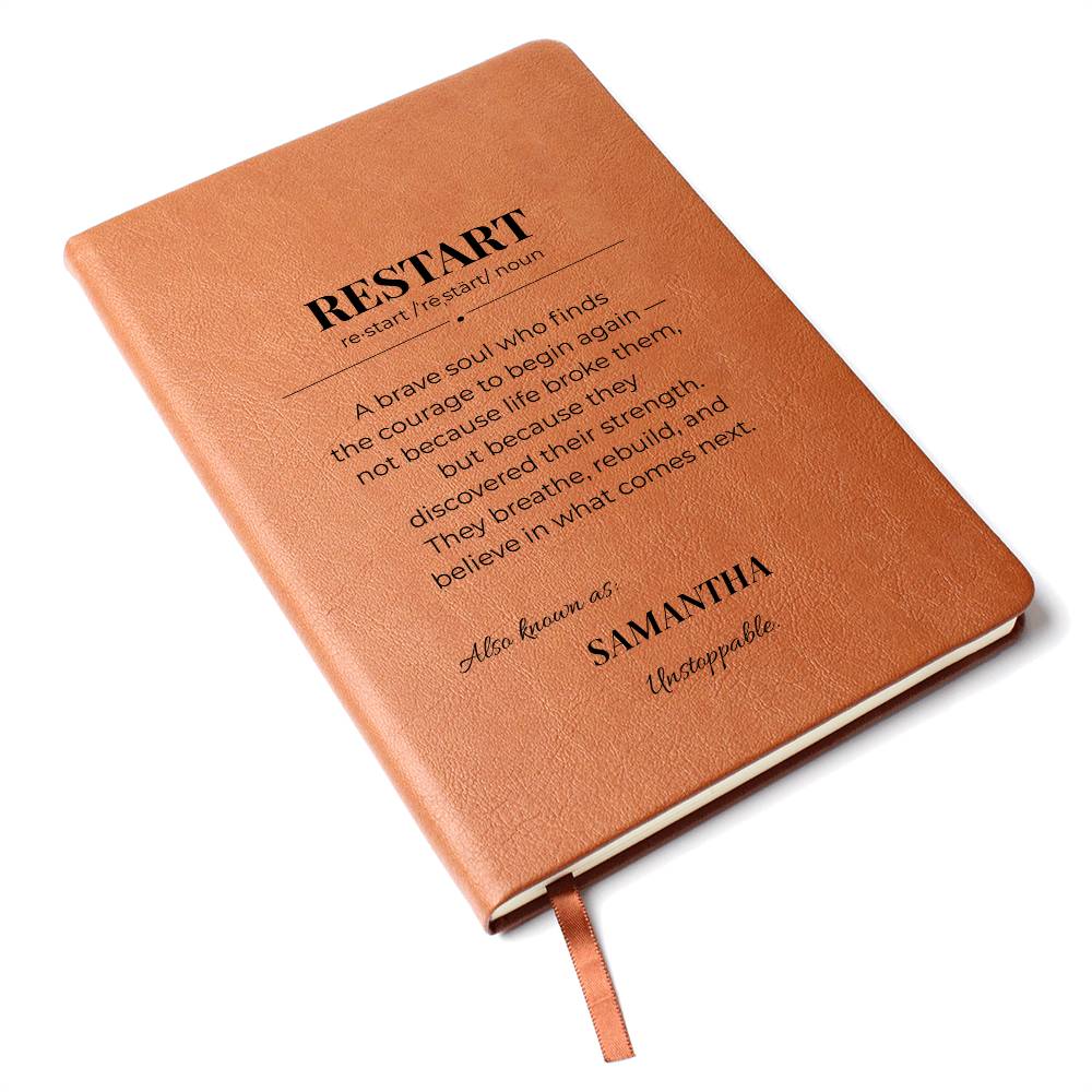 RESTART Journal: The Ultimate Gift for New Beginnings, Career Changes, and Self-Improvement, Personalize, Customize Name