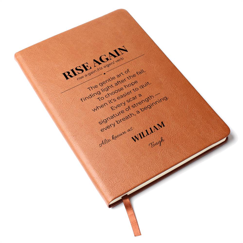 RISE AGAIN Journal – Daily Reflection & Resilience Notebook for Personal Growth, Personalize, Customize Name