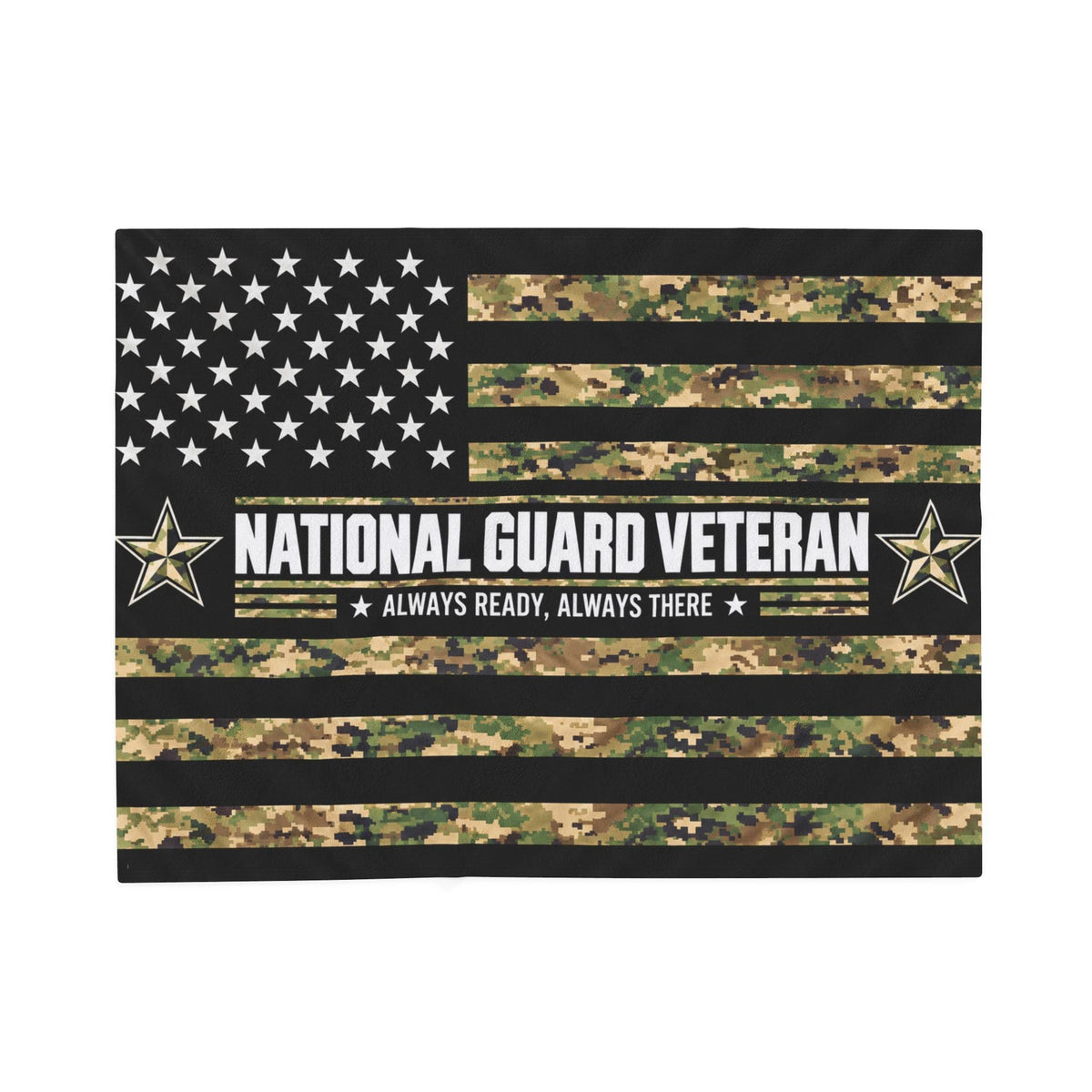 National Guard Veteran Velveteen Blanket – Always Ready, Always There | Military Appreciation Gift