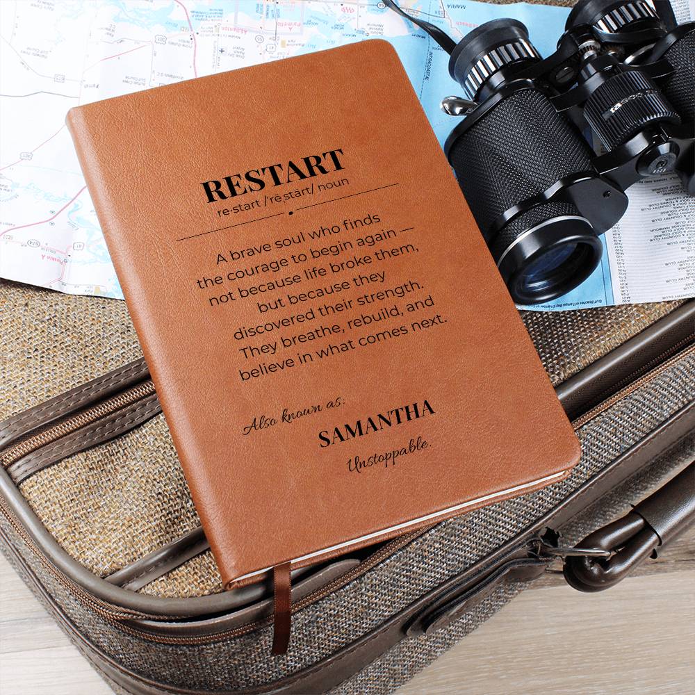 RESTART Journal: The Ultimate Gift for New Beginnings, Career Changes, and Self-Improvement, Personalize, Customize Name