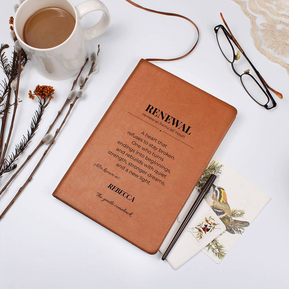 RENEWAL Guided Journal – The Perfect Gift for Fresh Starts, Growth & Positive Mindsets, Personalize, Customize Name