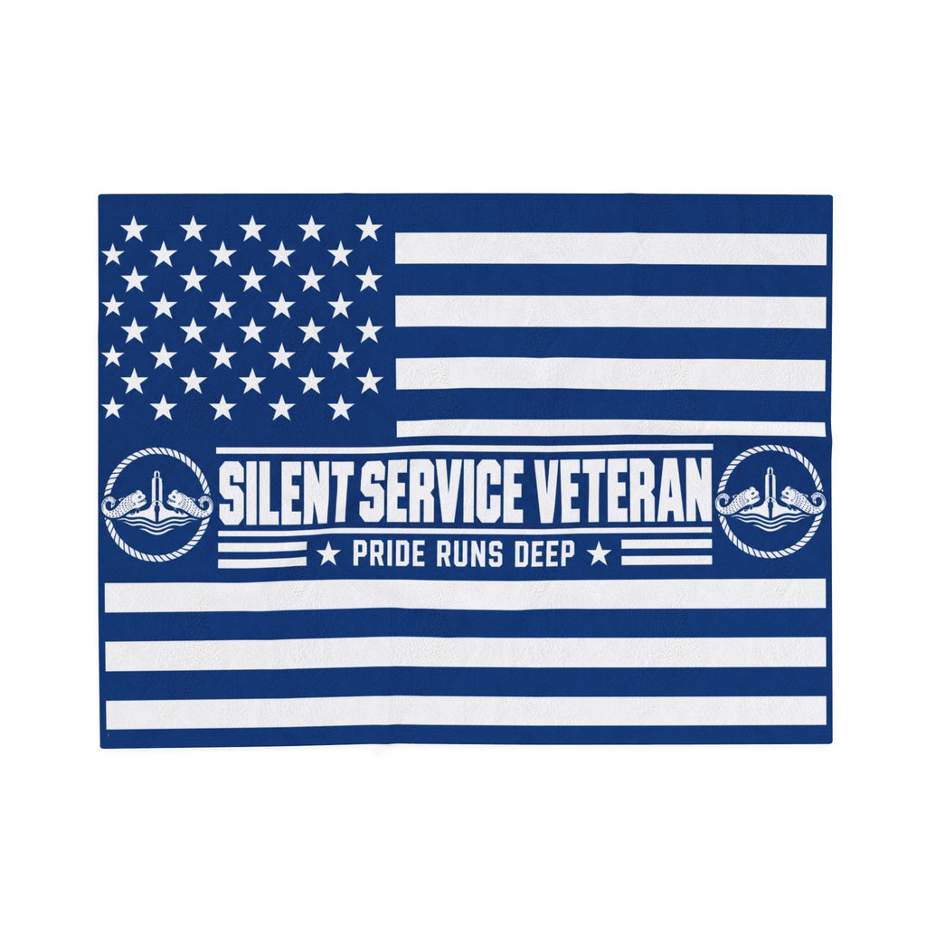 Silent Service Veteran Velveteen Blanket – Pride Runs Deep | Navy Submarine Veteran Gift