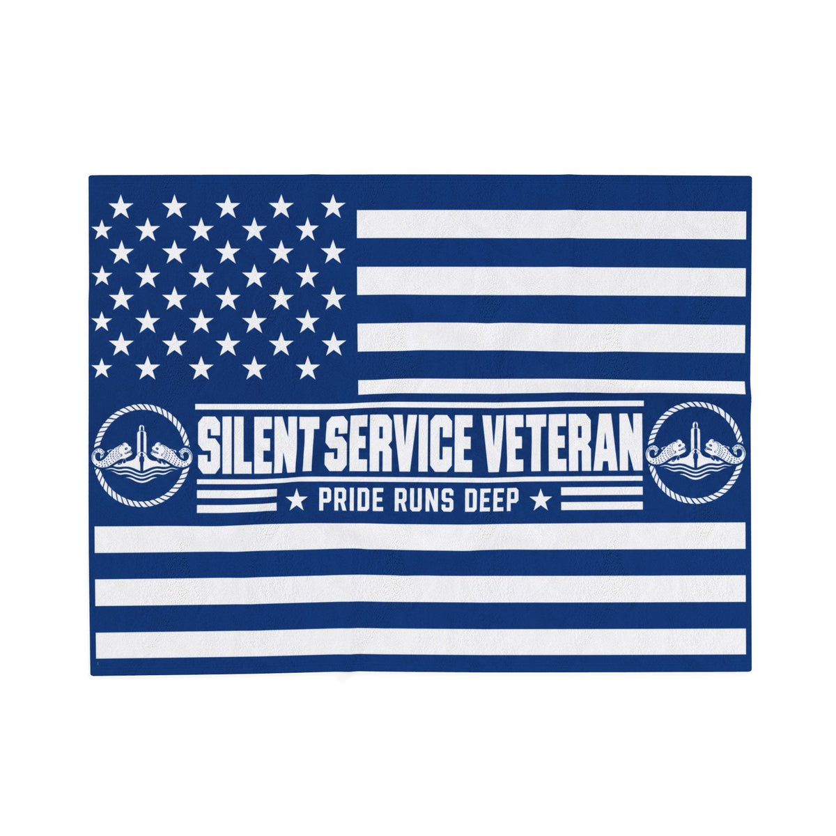 Silent Service Veteran Velveteen Blanket – Pride Runs Deep | Navy Submarine Veteran Gift