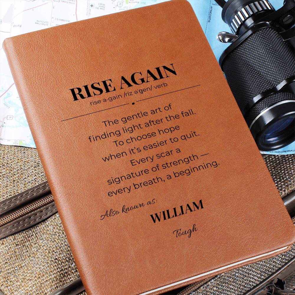 RISE AGAIN Journal – Daily Reflection & Resilience Notebook for Personal Growth, Personalize, Customize Name