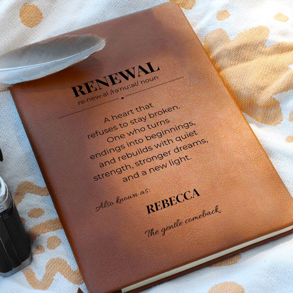 RENEWAL Guided Journal – The Perfect Gift for Fresh Starts, Growth & Positive Mindsets, Personalize, Customize Name