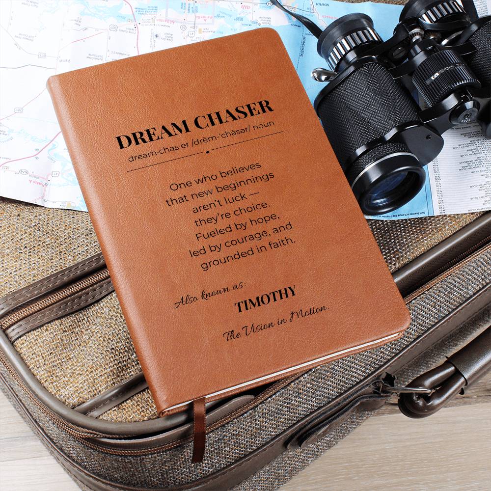DREAM CHASER Journal – Daily Goal Planner & Manifestation Notebook for Ambition, Personalize, Customize Name
