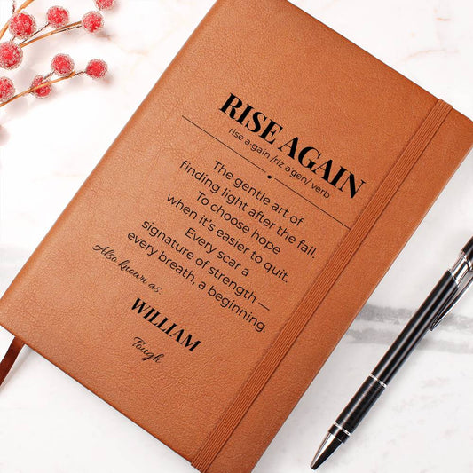 RISE AGAIN Journal – Daily Reflection & Resilience Notebook for Personal Growth, Personalize, Customize Name