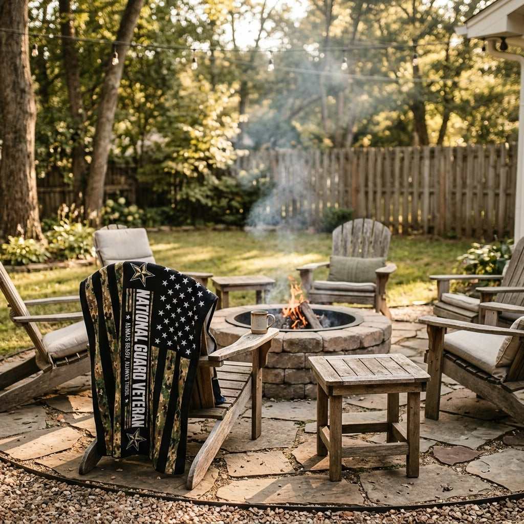 National Guard Veteran Velveteen Blanket – Always Ready, Always There | Military Appreciation Gift