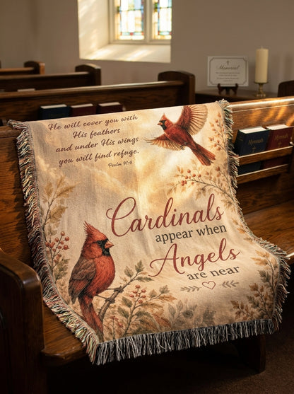 Cardinal Memorial Blanket | Sympathy Gift for Loss of Loved One