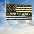 Army Veteran Flag – Camouflage Military Flag | Loyalty Duty Honor