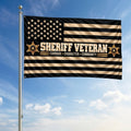 Sheriff Veteran Double-Sided Flag — 'Courage • Character • Community' Memorial Tribute