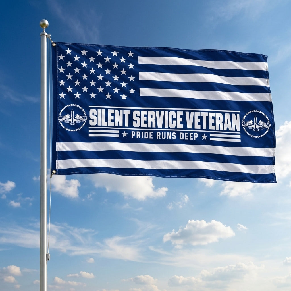 Silent Service Veteran Flag – Double-Sided U.S. Navy Honor Banner