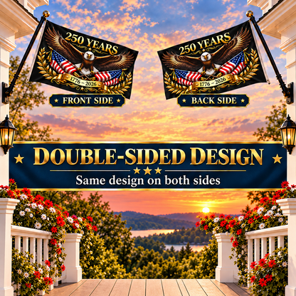 250 Years of America Commemorative Flag – Eagle & American Flags, 1776–2026 Patriotic Flag