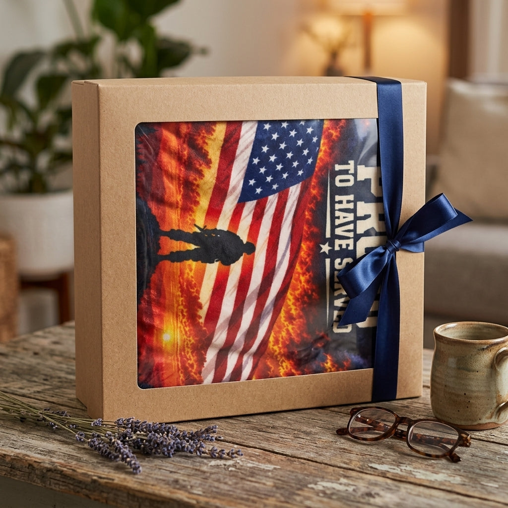 Proud to Have Served Veteran Velveteen Blanket – Patriotic Military Appreciation Gift