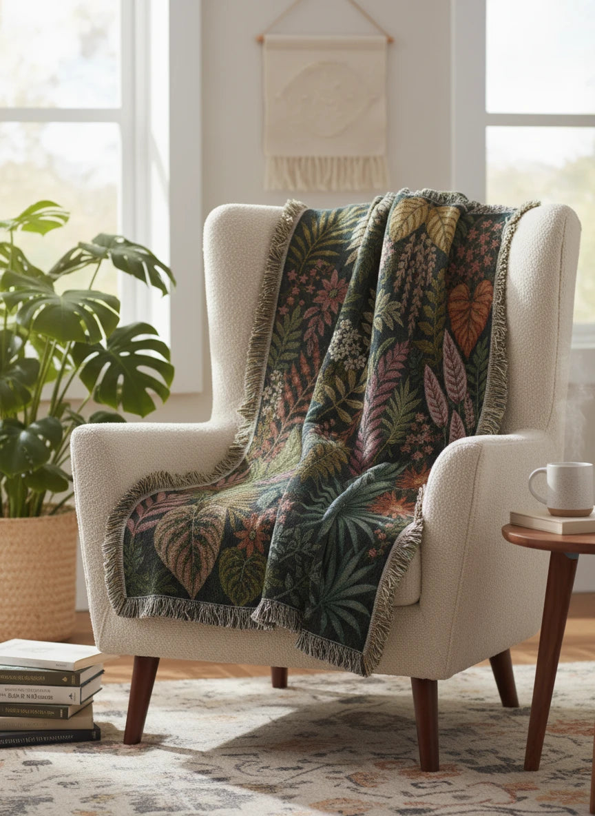 Botanical Garden Woven Blanket