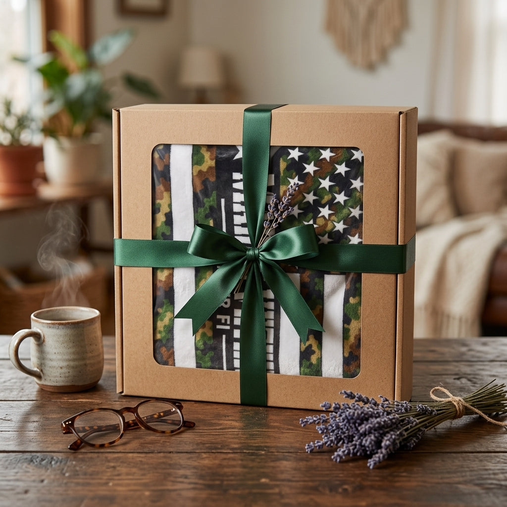 Marine Veteran Velveteen Blanket – Semper Fi | USMC Military Appreciation Gift