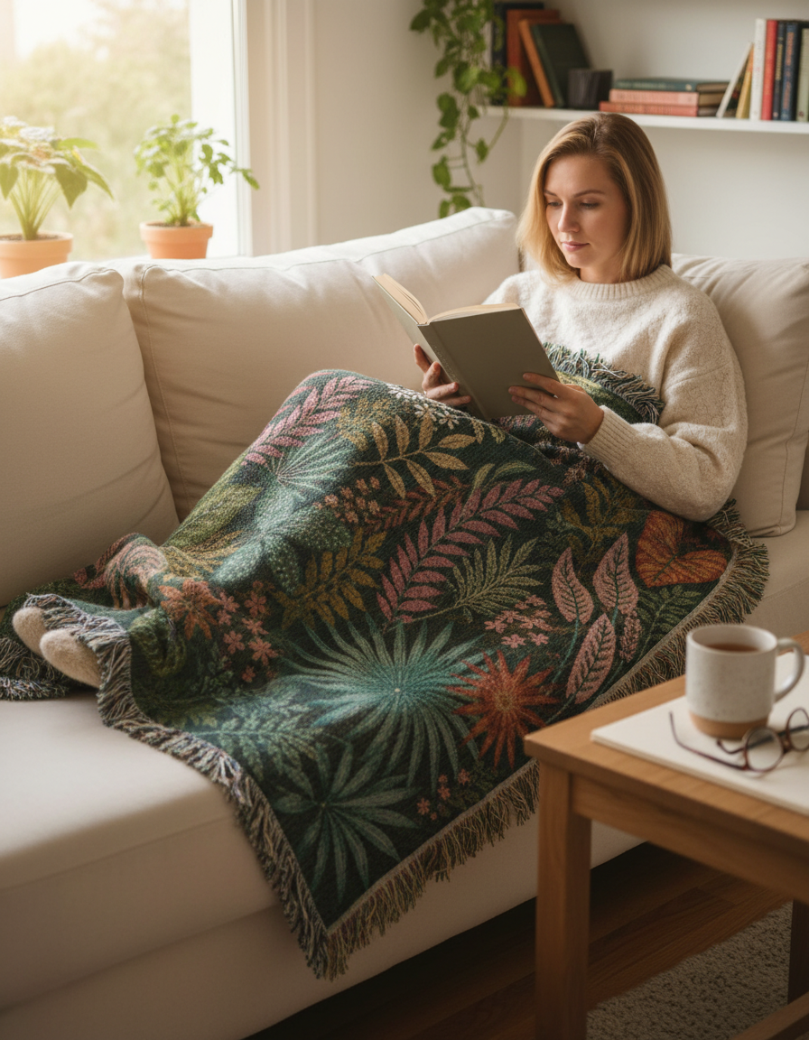 Botanical Garden Woven Blanket