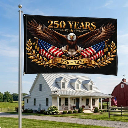 250 Years of America Commemorative Flag – Eagle & American Flags, 1776–2026 Patriotic Flag