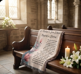 A Mother’s Love Memorial Woven Blanket | Sympathy Gift for Mom