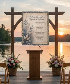 A Father’s Love Memorial Woven Blanket | Sympathy Gift for Dad