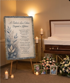 A Father’s Love Memorial Woven Blanket | Sympathy Gift for Dad