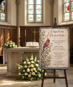 A Sign From Heaven Cardinal Memorial Blanket | Sympathy Gift