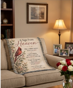 A Sign From Heaven Cardinal Memorial Blanket | Sympathy Gift