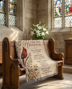 A Sign From Heaven Cardinal Memorial Blanket | Sympathy Gift