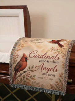 Cardinal Memorial Blanket | Sympathy Gift for Loss of Loved One