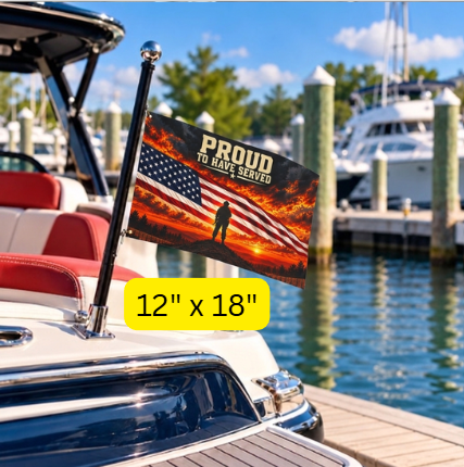 Proud to Have Served Veteran Flag – Patriotic Military Gift