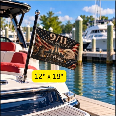 9/11 Remembrance Flag – 25 Years of Remembrance Patriotic Memorial Flag – We Will Never Forget