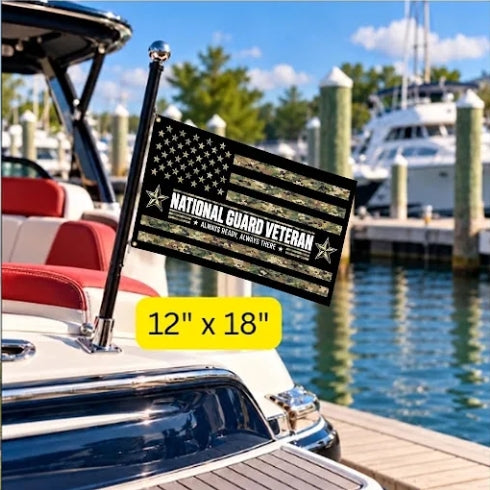 National Guard Veteran Flag – Camouflage Military Flag | Always Ready, Always There