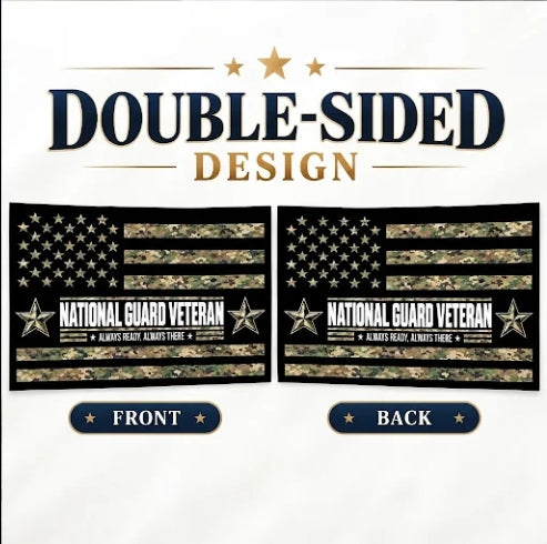 National Guard Veteran Flag – Camouflage Military Flag | Always Ready, Always There