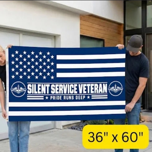 Silent Service Veteran Flag – Double-Sided U.S. Navy Honor Banner