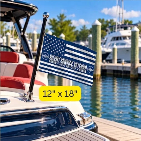 Silent Service Veteran Flag – Double-Sided U.S. Navy Honor Banner