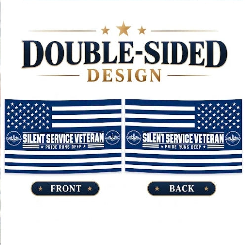 Silent Service Veteran Flag – Double-Sided U.S. Navy Honor Banner